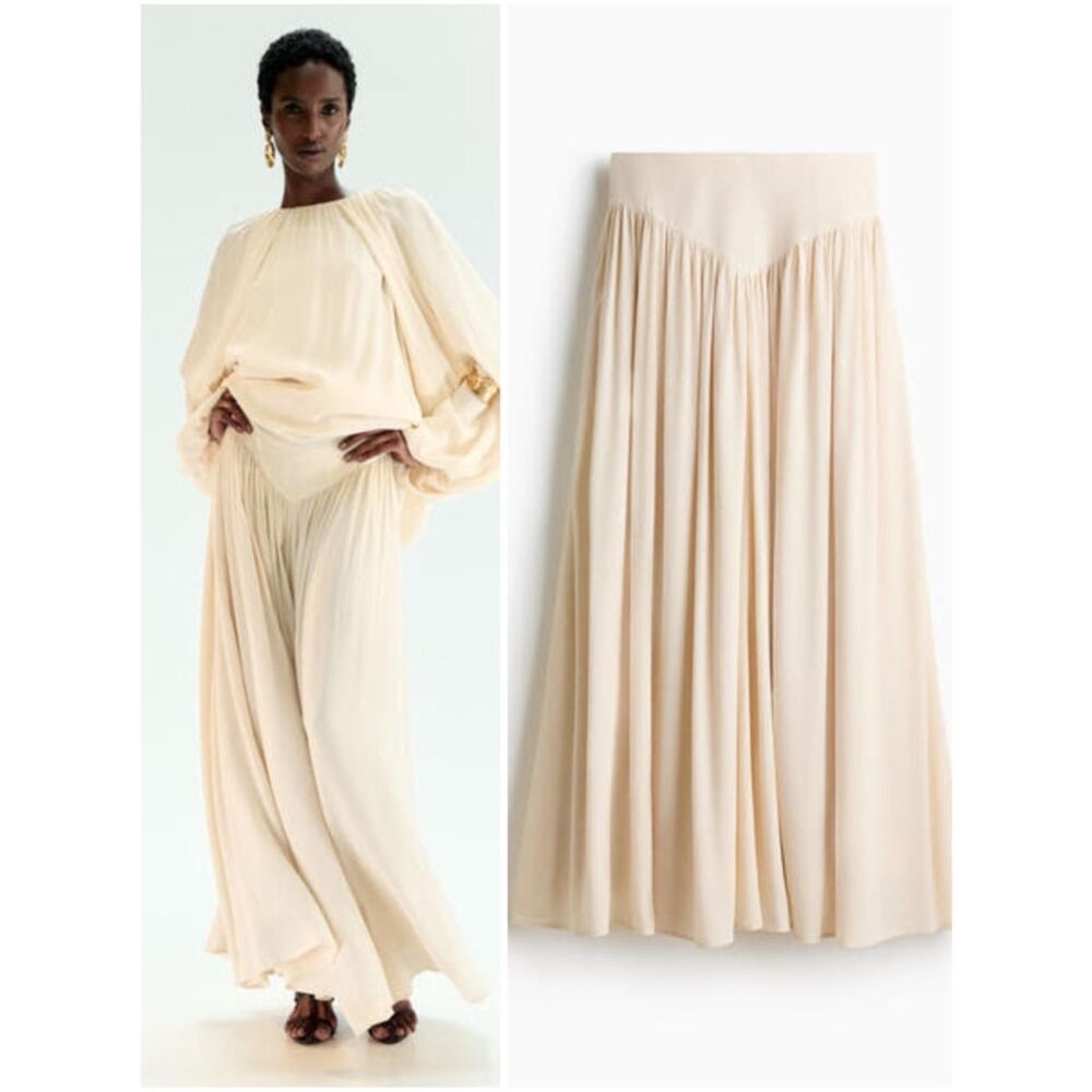 H&M LIMITED EDITION LONG VISCOSE SKIRT - Picture 3 of 5